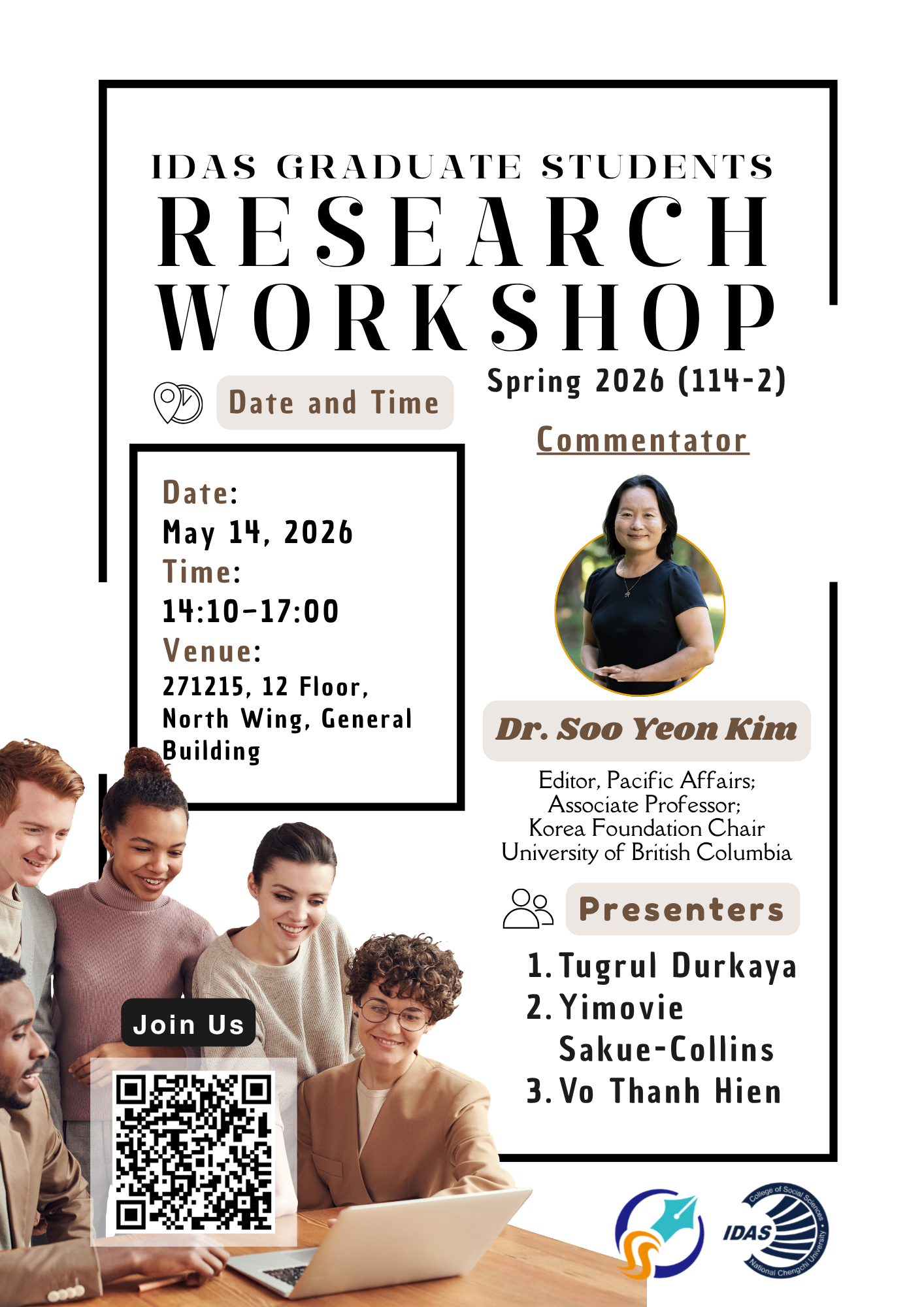 Spring 2026 (114-2) Graduate Students Research Workshop I